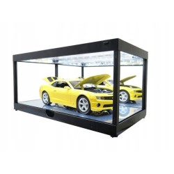 Display box with LED lighting and wall mirror